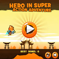 Hero in super action adventure