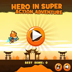 Hero in super action adventure