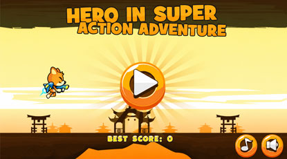 Hero in super action adventure
