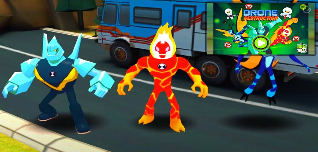 Ben 10 drone destruction
